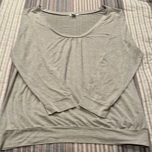 Old Navy Silver Shimmer Long Sleeve Shirt